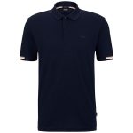 CAMISA POLO MASCULINO ADULTO MANGA CURTA COR AZUL ESCURO 50467113 TECIDO MALHARIA RETILINEO/SEM FORRO MATERIAL100%ALGODAO TAMANHO L MARCA HUGO BOSS