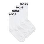 MEIA MASCULINO ADULTO COR BRANCO 50469747 TECIDO MALHARIA RETILINEO/SEM FORRO MATERIAL 60% ALGODAO 37% POLIAMIDA 3% ELASTANO TAMANHO 3942 MARCA HUGO BOSS