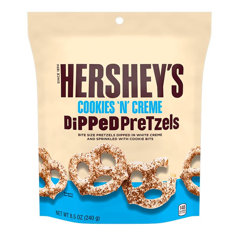 PRETZEL HERSHEYS DIPPEDPRETZELS COOKIES N CREAM 240G