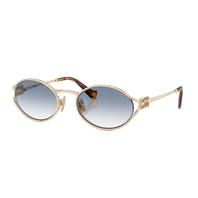OCULOS DE SOL MIU MIU FEMININO 0MU52YS ZVN/80O TAM 54 20 140 DOURADO