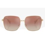0RA4142 9116B8 OCULOS DE SOL RALPH FEMININO MATERIAL DO ARO METAL HASTE DE METAL COM CHARNEIRA TAMANHO 59 COR SHINY PALE GOLD GRADIENT BROWN MIRROR COM ESTOJOS MARCA RALPH,