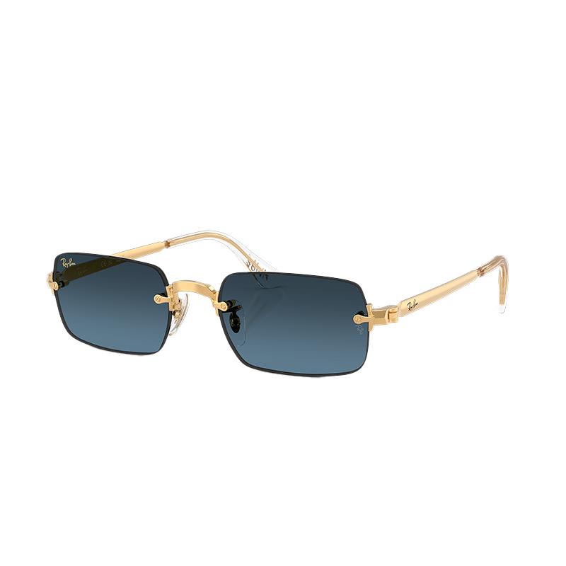 OCULOS DE SOL RAYBAN UNISSEX ASAP ROCKY 0RB3928 001/S254 TAM 54 20 145 C/ESTOJO DOURADO/ LENTES AZUL