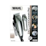 KIT CORTADOR DE CABELO WAHL ELETRICO RECARREGAVEL CLIPPER DELUXE GROOM PRO CINZA
