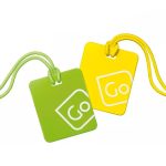 ETIQUETAS DE BAGAGEM GO TRAVEL LUGGAGE TAGS TWIN PACK VERDE AMARELO