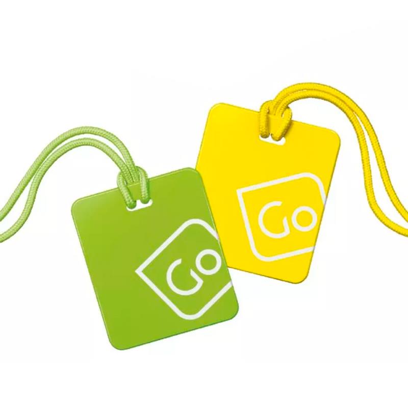 ETIQUETAS DE BAGAGEM GO TRAVEL LUGGAGE TAGS TWIN PACK VERDE AMARELO 152,302
