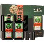 KIT LICOR JAGERMEISTER 2X500ML + 2 COPOS DE VIDROS 35%