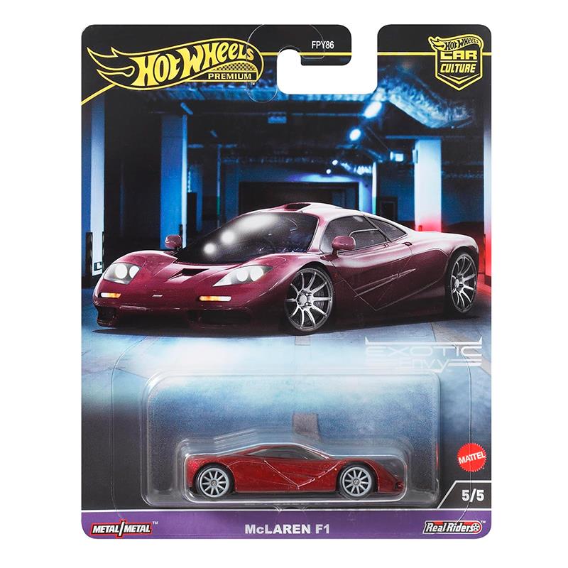 CARRINHO MATTEL HOTWHEELS PREMIUM CAR CULTURE MCLAREN F1 5/5 FPY86 HKC77