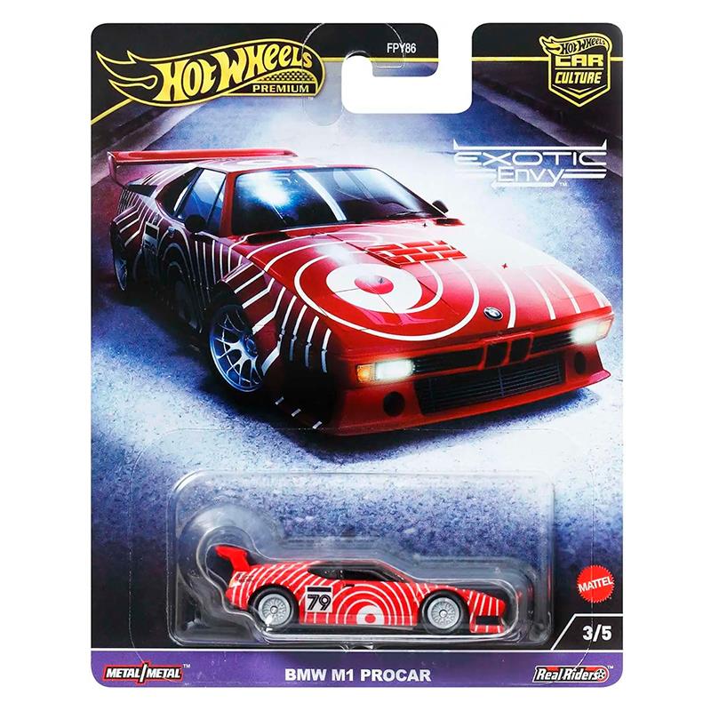 CARRINHO MATTEL HOTWHEELS PREMIUM CAR CULTURE BMW M1 PROCAR 3/5 FPY86 HCK79