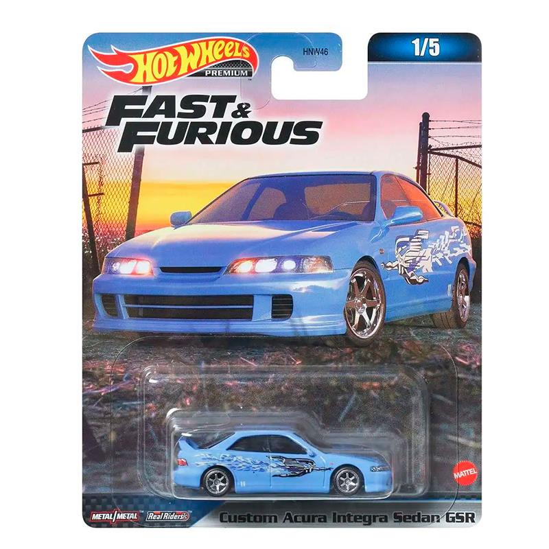 CARRINHO MATTEL HOTWHEELS FAST FURIOUS CUSTOM ACURA INTEGRA SEDAN GSR 1/5 JDJ13 HNW46