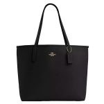BOLSA DE OMBRO FEMININA COACH LEATHER CITY TOTE CR111 BLACK