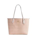 BOLSA DE OMBRO FEMININA COACH SIGNATURE CITY TOTE CV967 SAND/CHALK