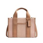 BOLSA DE MAO FEMININA COACH CANVAS SMOOTH TOTE 24 CAK94 DARK NATURAL MULTI