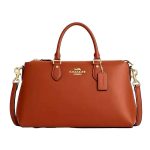 BOLSA DE OMBRO FEMININA COACH SMOOTH GRAIN GREG SATCHEL CBM11 TAN