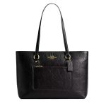 BOLSA DE OMBRO FEMININA COACH SIGNATURE PEABLE GALLERY TOTE CCD69 BLACK