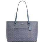 BOLSA DE OMBRO FEMININA COACH SIGNATURE GALLERY TOTE CCD69 SV/CHAMBRAY