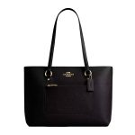 BOLSA DE OMBRO FEMININA COACH LEATHER STATION TOTE CCD71 BLACK