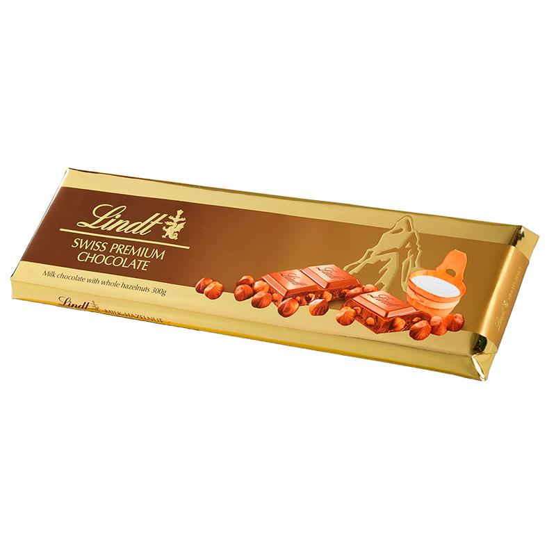 CHOCOLATE LINDT AO LEITE GOLD MILK HAZELNUT 300G