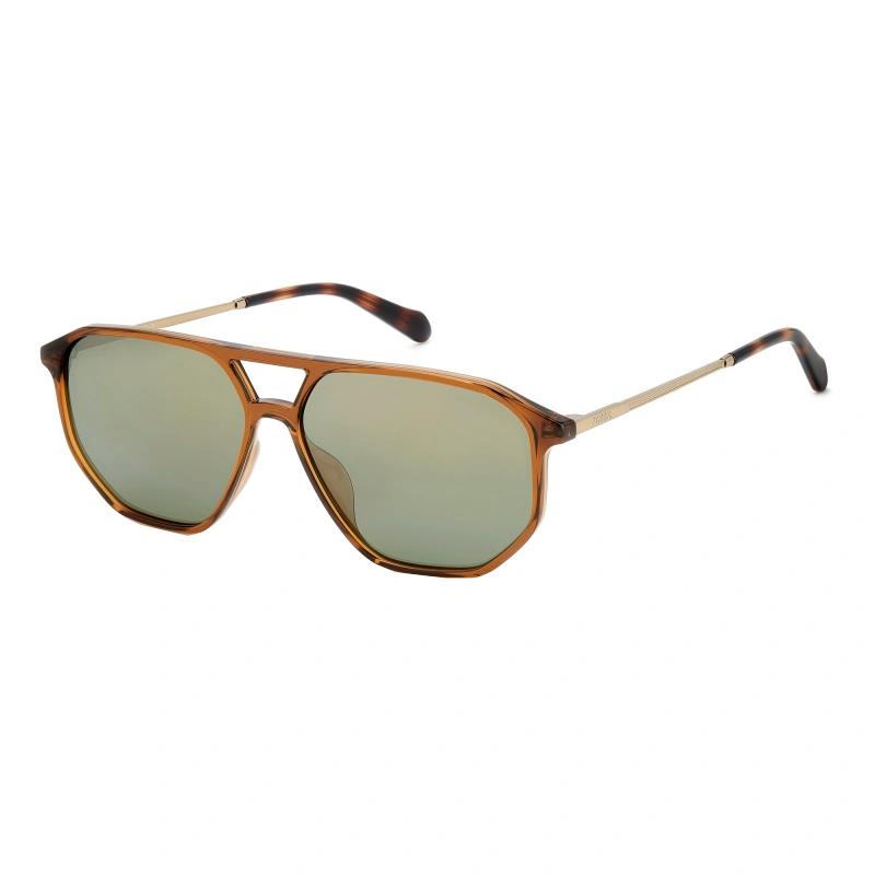 OCULOS DE SOL MASCULINOS FOSSIL FOS 2149S 5913145MM CRISTAL MARROM