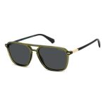 OCULOS DE SOL MASCULINOS POLAROID PLD 4182SX 5716145MM VERDE OLIVA 2078524C357M9