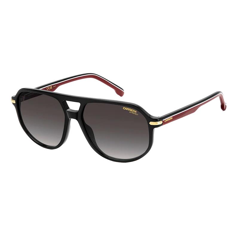 OCULOS DE SOL CARRERA MASCULINO 375/S 208706OIT589O TAM 58 16 145 C/ESTOJO PRETO VERMELHO