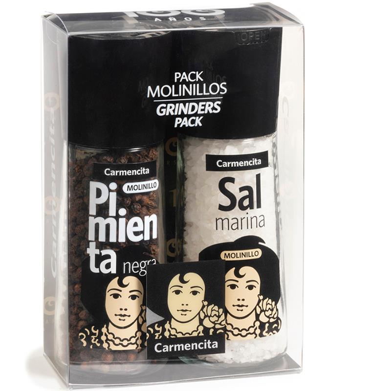 KIT TEMPEROS CARMENCITA PIMENTAS PRETO SAL MARINHO MOEDOR 2 UN