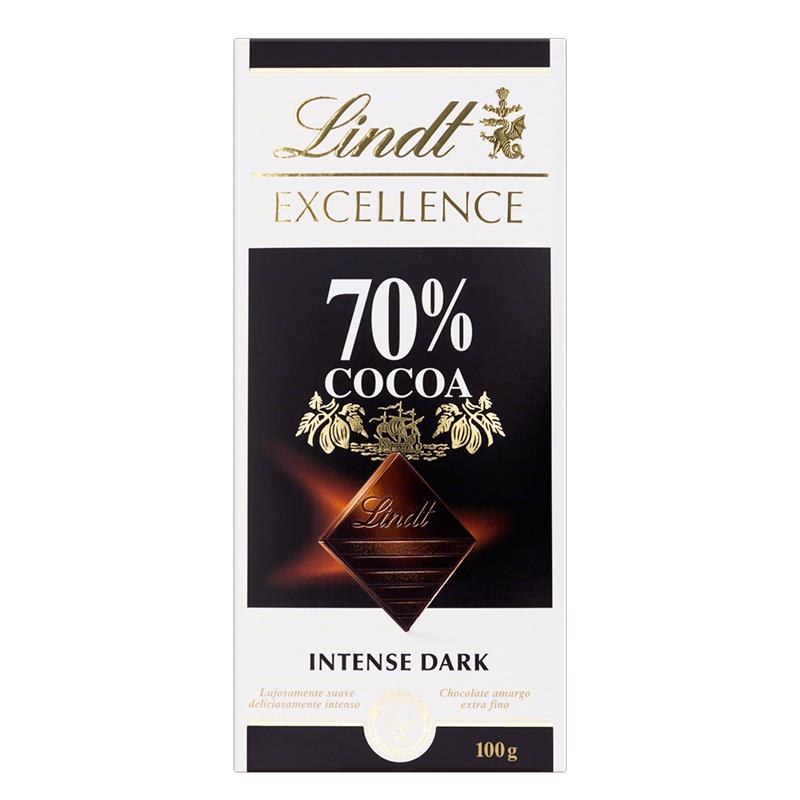 CHOCOLATE LINDT EXCELLENCE INTENSE DARK 70% CACAU 100G