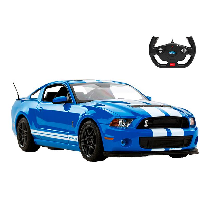 CARRINHO AUTOMODELO RASTAR MOTOR SHELBY GT500 RC 114 49400 AZUL
