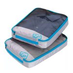 ORGANIZADOR DE MALA GO TRAVEL TWIN PACKING CUBES 2UN AZUL CINZA