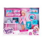 BONECA COM PLAYSET ZURU SPARKLE GIRLZ PET CLINIC 100184