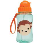 GARRAFINHA BUBA COM CANUDO 350 ML ANIMAL FUN MACACO