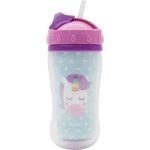 COPO PAREDE DUPLA COM CANUDO EM SILICONE 320ML ANIMAL FUN UNICORNIO 12088 MATERILA COPO, TAMPA E TRAVA 100% POLIPROPILENO (PP); CANUDO 100% POLIETILENO (PE); BICO 100% SILICONE MARCA BUBA