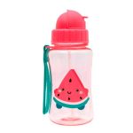GARRAFINHA BUBA COM CANUDO EM SILICONE 12106 FRUTTI MELANCIA 400ML