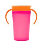 COPO DE TREINAMENTO 360° 7546 COM ALCA E TAMPA 260ML COR ROSA MATERIAL COPO E ALCA 100% POLIPROPILENO TAMPA 100% POLIETILENO SAIDA DE LIQUIDO 100% SILICONE LIVRE DE BPA MARCA BUBA