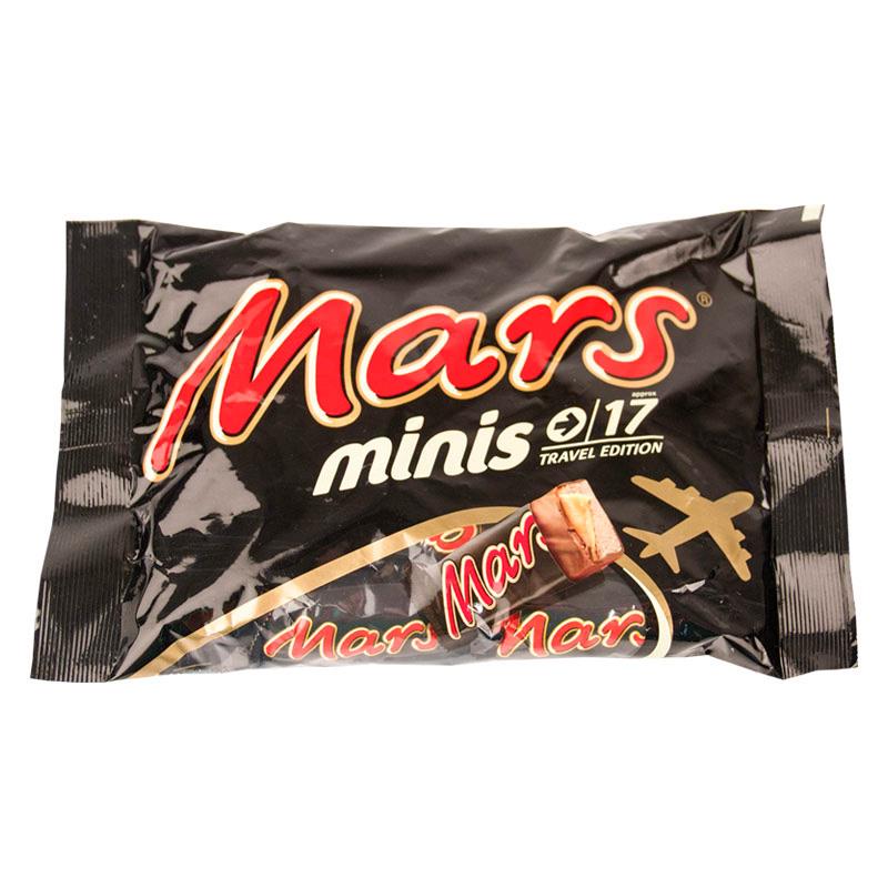 SACO BARRA DE CHOCOLATE MARS MINIS 333G
