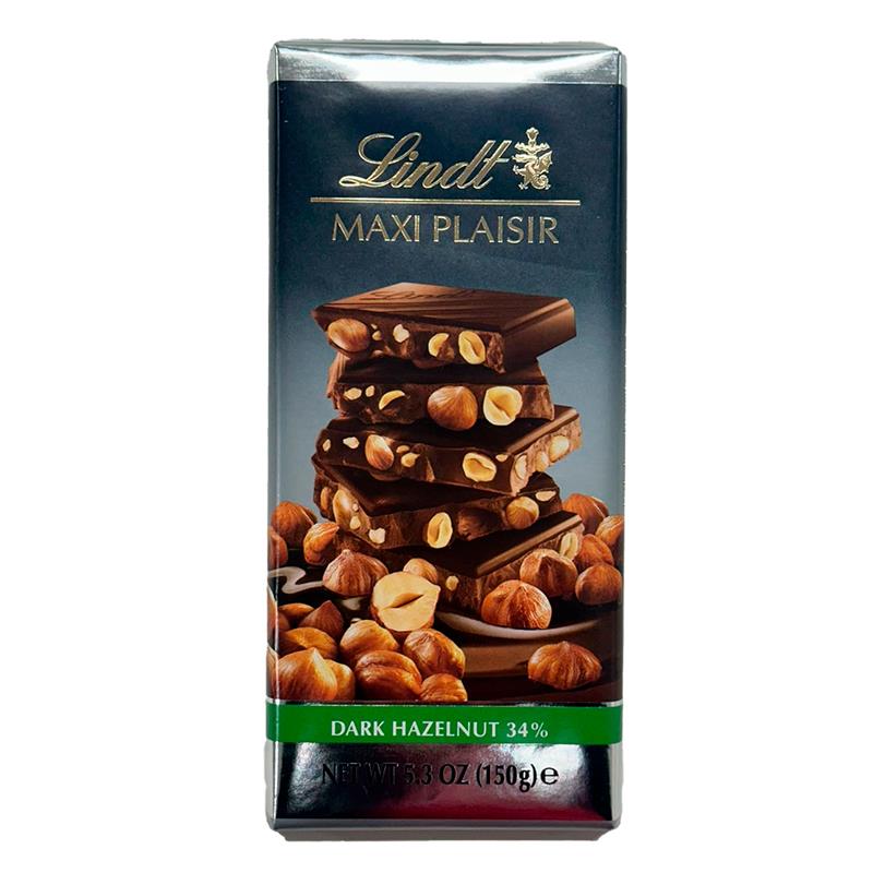 CHOCOLATE LINDT MAXI PLAISIR DARK HAZELNUT 34% 150G