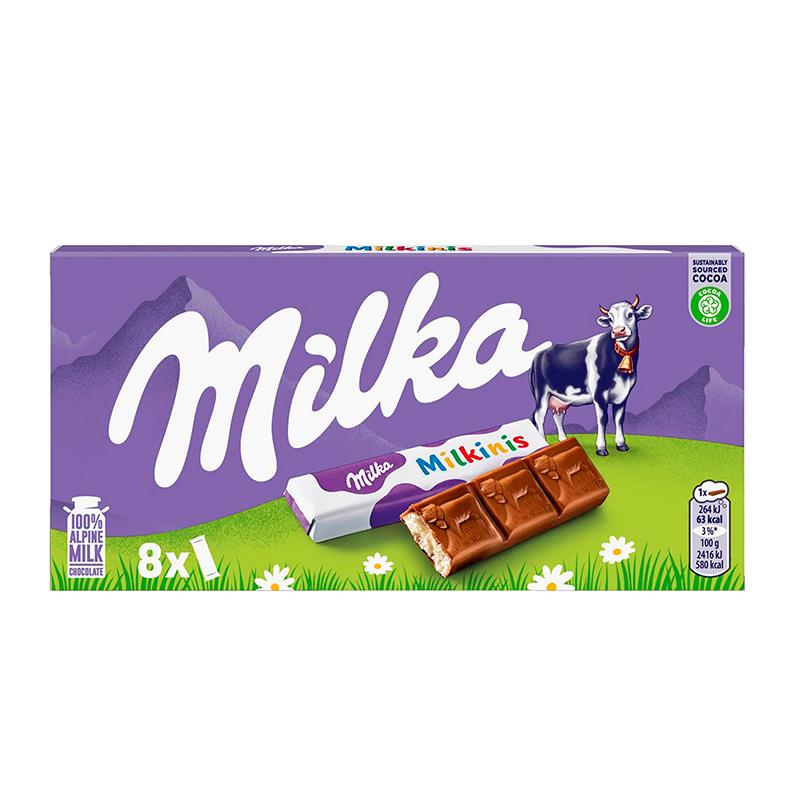 CHOCOLATE BARRA RECHEADO MILKA MILKINIS STICKS 87,5G