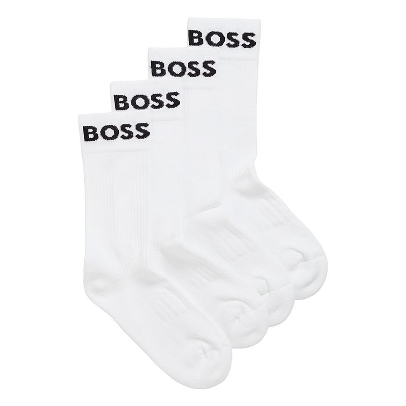 MEIA MASCULINO ADULTO COR BRANCO 50469747 TECIDO MALHARIA RETILINEO/SEM FORRO MATERIAL 60% ALGODAO 37% POLIAMIDA 3% ELASTANO TAMANHO 3942 MARCA HUGO BOSS