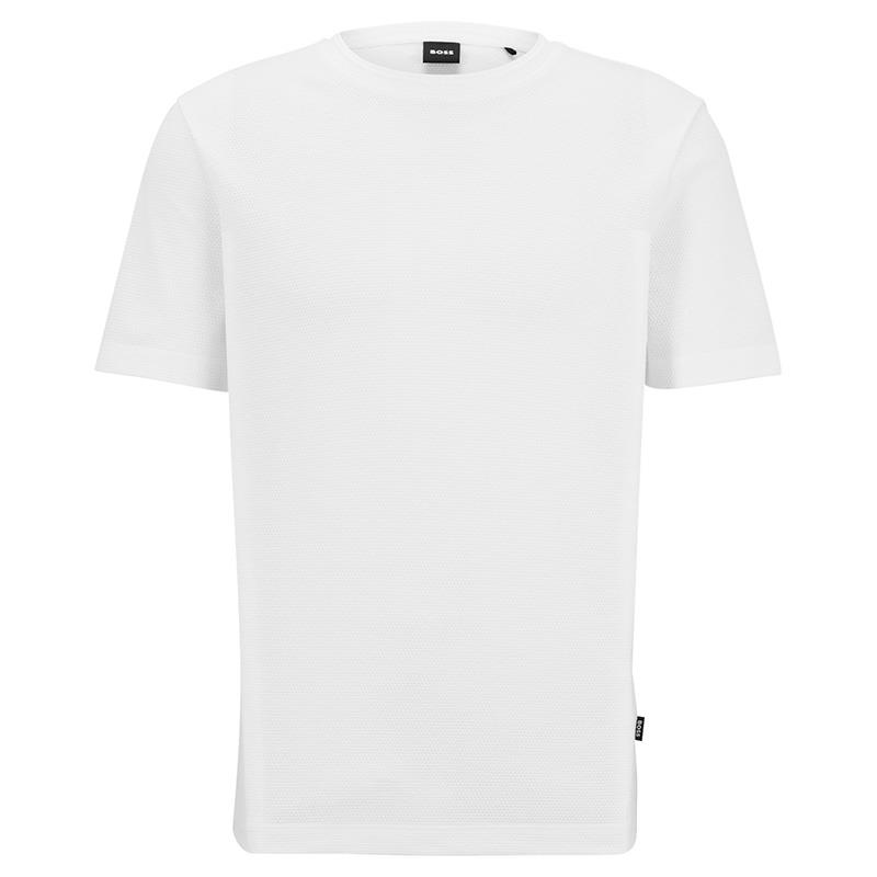 CAMISETA MASCULINO ADULTO MANGA CURTA COR BRANCO 50452680 TECIDO MALHARIA RETILINEO/SEM FORRO MATERIAL 75% ALGODAO 25% POLIESTER TAMANHO M MARCA HUGO BOSS