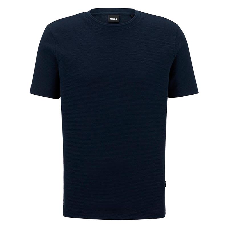 CAMISETA MASCULINO ADULTO MANGA CURTA COR AZUL ESCURO 50452680 TECIDO MALHARIA RETILINEO/SEM FORRO MATERIAL 75%ALGODAO 25% POLIESTER TAMANHO L MARCA HUGO BOSS