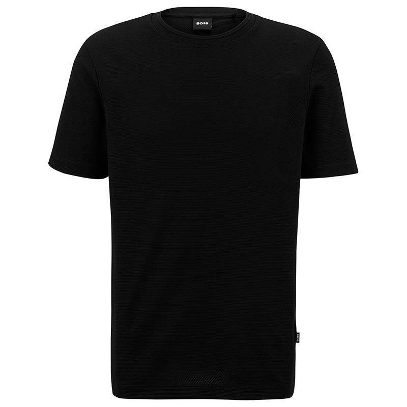 CAMISETA MASCULINO ADULTO MANGA CURTA COR PRETO 50452680 TECIDO MALHARIA RETILINEO/SEM FORRO MATERIAL 75% ALGODAO 25% POLIESTER TAMANHO L MARCA HUGO BOSS