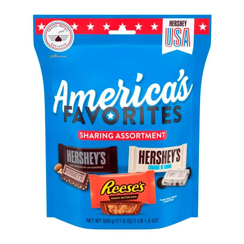 CHOCOLATE HERSHEYS AMERICAS FAVORITES SHARING 500G SORTIDO