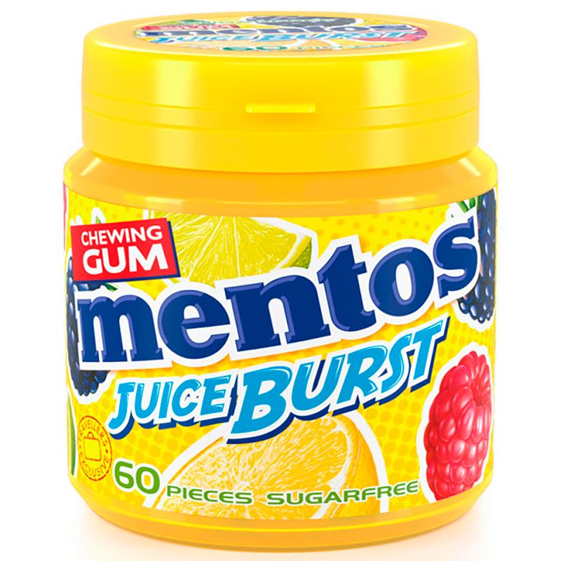 GOMA DE MASCAR MENTOS JUICE BURST 120G