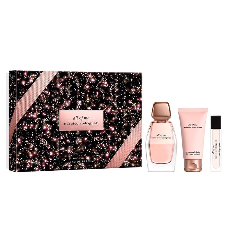 KIT PERFUME NARCISO RODRIGUEZ ALL OF ME EDP 90ML CREME CORPORAL 50ML EDP 10ML