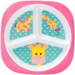 PRATINHO COM DIVISORIAS ANIMAL FUN GIRAFA 10704 ROSA AZUL BUBA