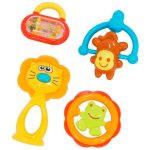 BRINQUEDO CONJUNTO DE CHOCALHOS PARA BEBES 0008 MATERIAL 100% ACRILONITRILA BUTADIENO ESTIRENO (ABS) LIVRE DE BPA E FTALATOS PRODUTO 100% ATOXICO CORES DIVERSOS MARCA BUBA