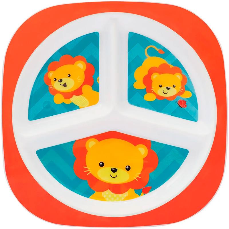 PRATINHO BUBA COM DIVISORIAS 10701 ANIMAL FUN LEAOZINHO