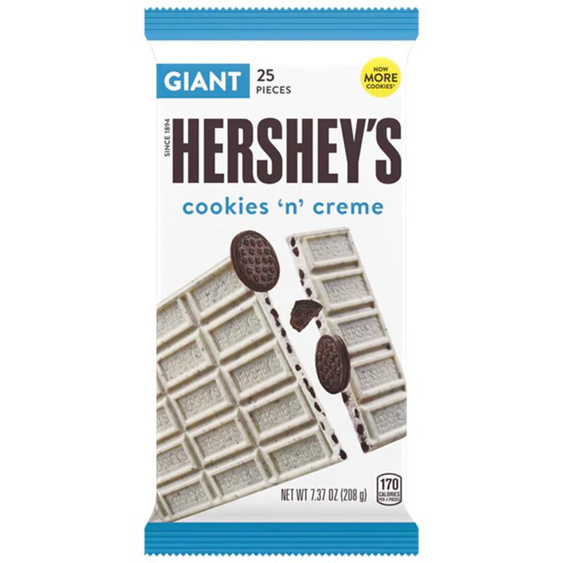 CHOCOLATE HERSHEYS COOKIES N CREME GIANT BAR 208G