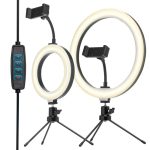 LUZ LED CIRCULAR RING FILL LIGHT 2 EM 1 + TRIPE BGD610