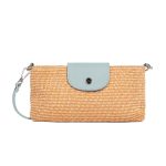 BOLSA FEMININA DE MAO LANCASTER MINI OSIER ITALIA 480117 BLEU FUME