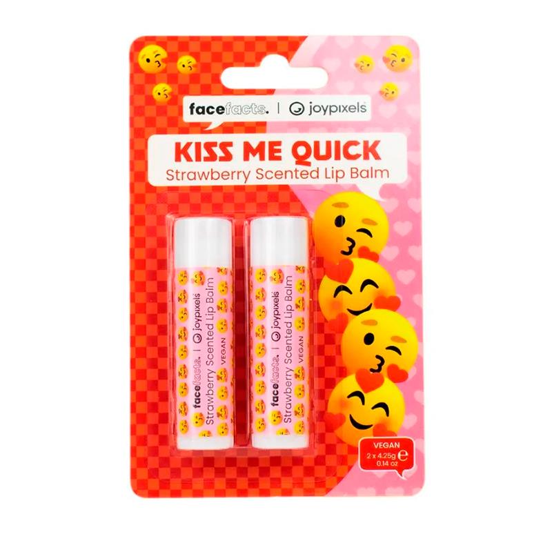 BALSAMO LABIAL FACE FACTS JOY PIXELS KISS ME QUICK MORANGO 4.25G 2 UN